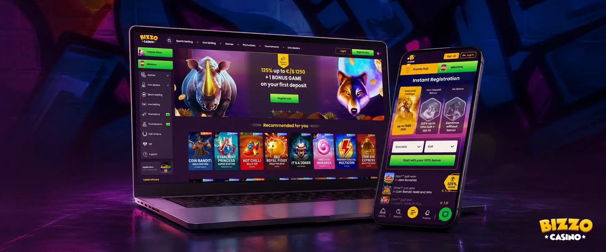 Selecția de jocuri la Bizzo Casino Selecția de jocuri la Bizzo Casino